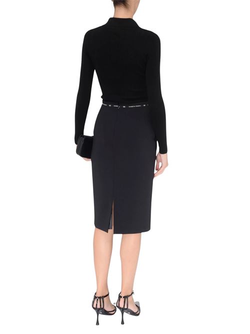 Maglia nera in misto seta Elisabetta Franchi | MK09B56E2110